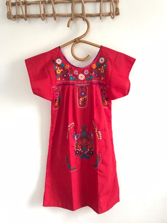 Vintage girls Oaxacan dress, size 6, 7, embroider… - image 2