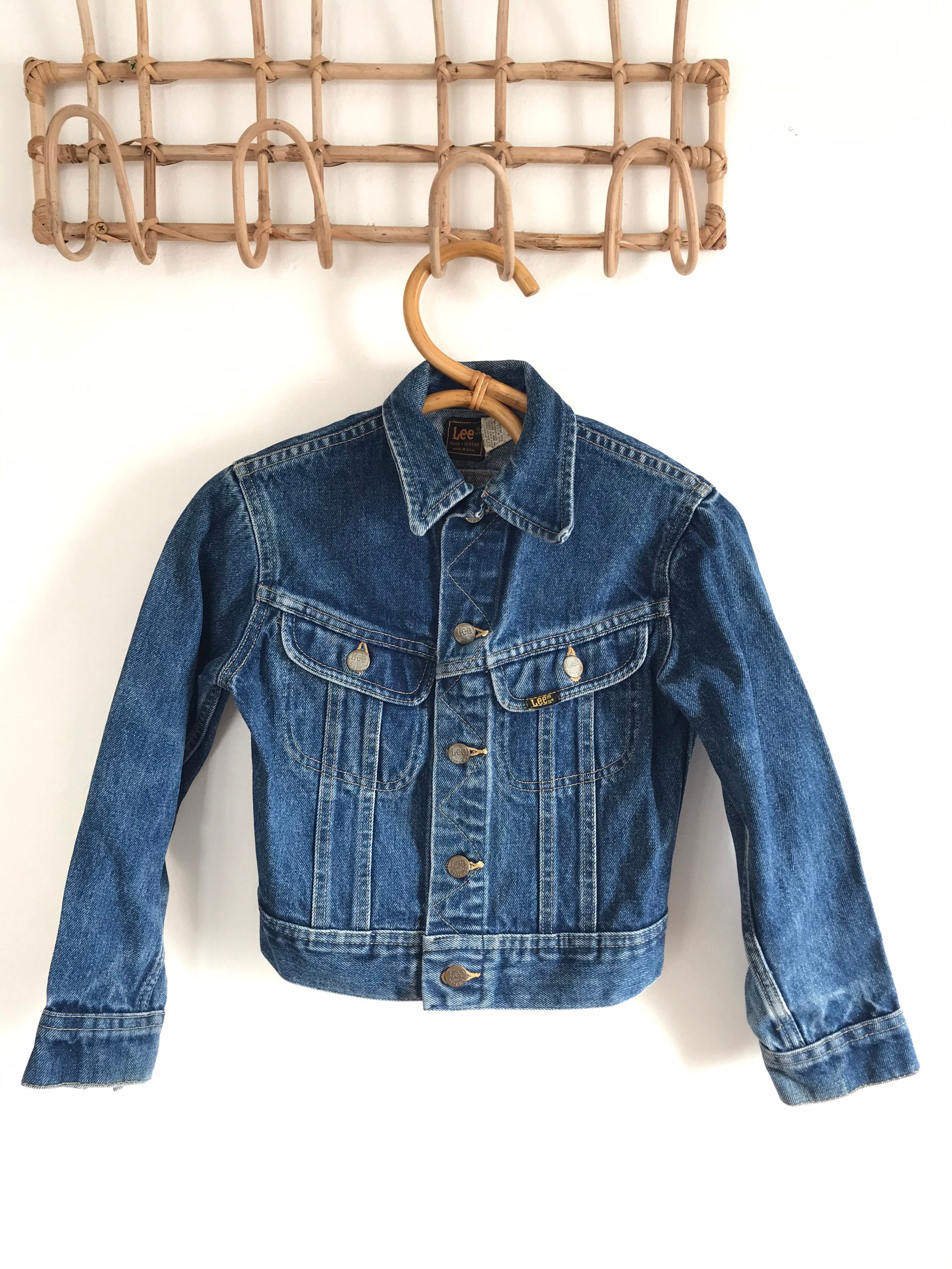 Vintage Youth Lee Jean Jacket, Union Made, USA Made, Kids