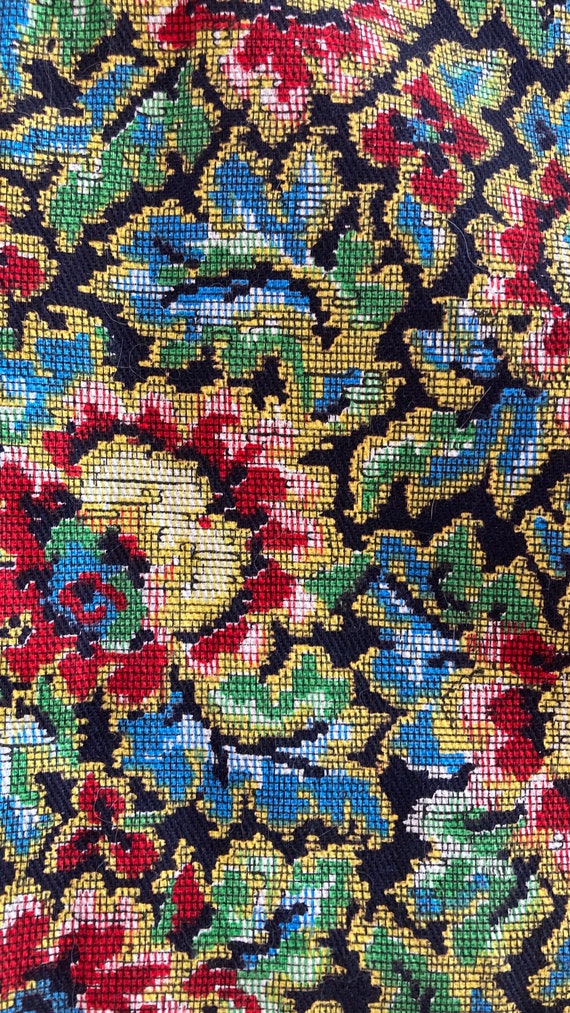 1980’s, 1990’s, handmade tapestry print cotton sk… - image 2