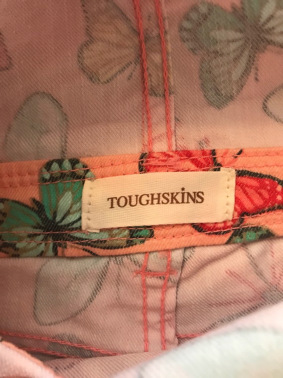 Vintage deadstock toughskins pink butterfly short… - image 8