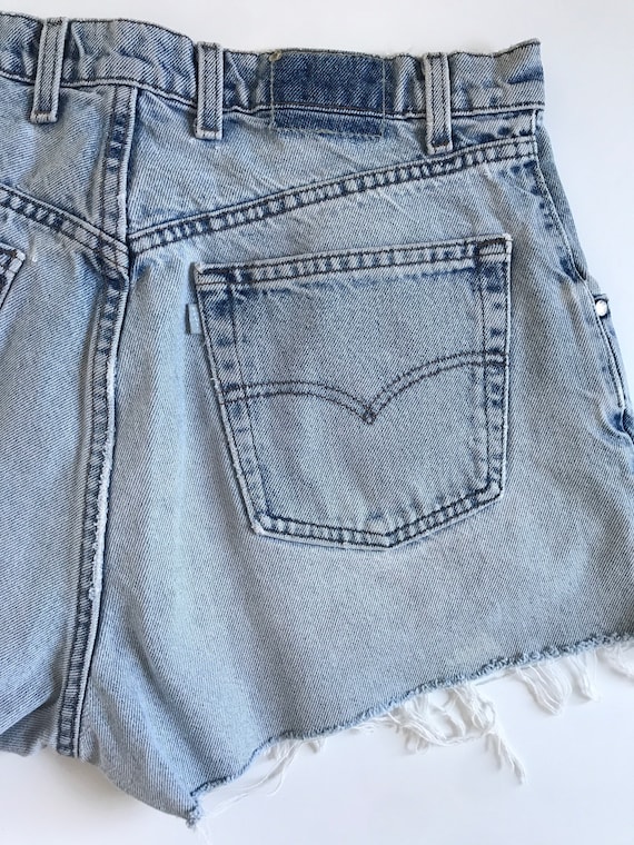 1990’s, Vintage Levis jean shorts, silver tab, cu… - image 6