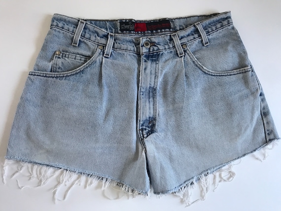 1990’s, Vintage Levis jean shorts, silver tab, cu… - image 3