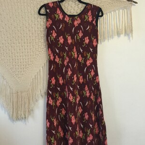 Vintage folkie dress, hippie dress, one size fits most, boho dress, free people style dress, bohemian dress, kinfolk, rustic dress, grunge image 1