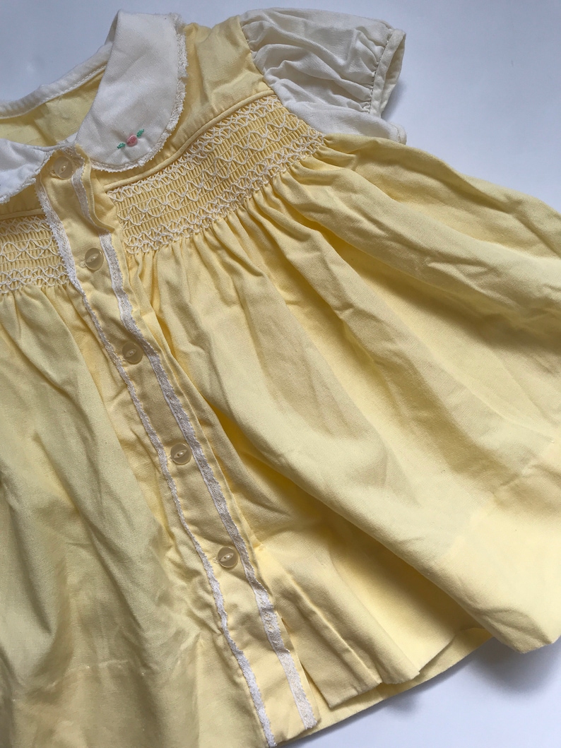Dainty Dress Vintage Baby Dress Newborn 69 Months Baby Shower Gift Vintage Smocked Dress Handmade Smocked Dress 1960/'S Baby Dress
