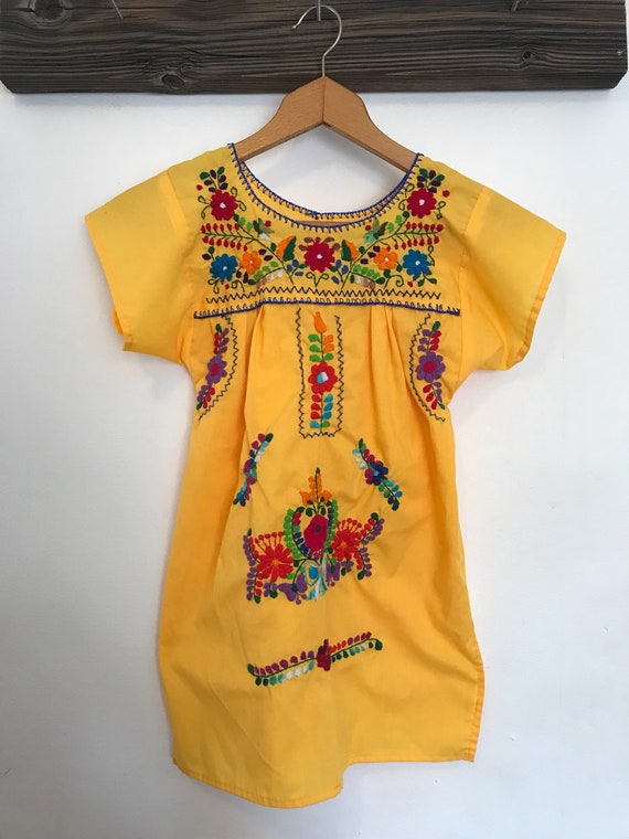 Vintage girls Oaxacan dress, hippie girls dress, … - image 3