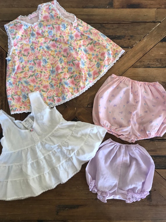 Vintage baby girl bundle, 2 bloomers, 1 slip, 1 h… - image 7