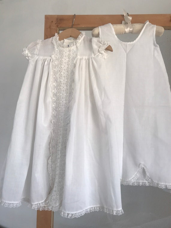 1970’s, 1980’s, vintage baby girls Christening dr… - image 9