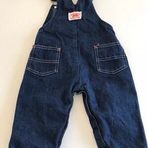 Vintage Roundhouse overalls, denim bibs, denim overalls, made in USA, vintage baby denim, jean overalls, kinfolk, vintage overalls, 18 month image 4