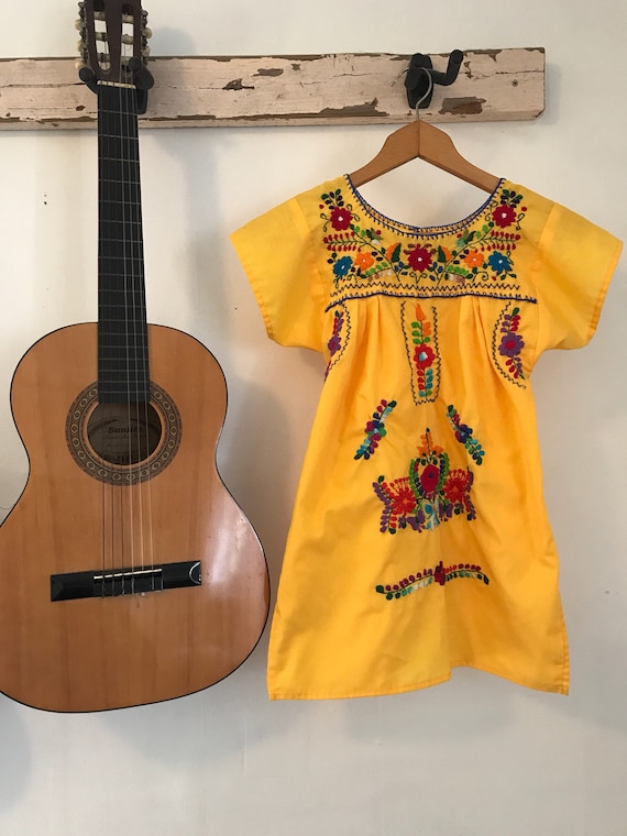 Vintage girls Oaxacan dress, hippie girls dress, … - image 1