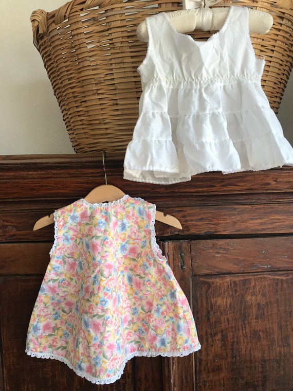 Vintage baby girl bundle, 2 bloomers, 1 slip, 1 h… - image 2