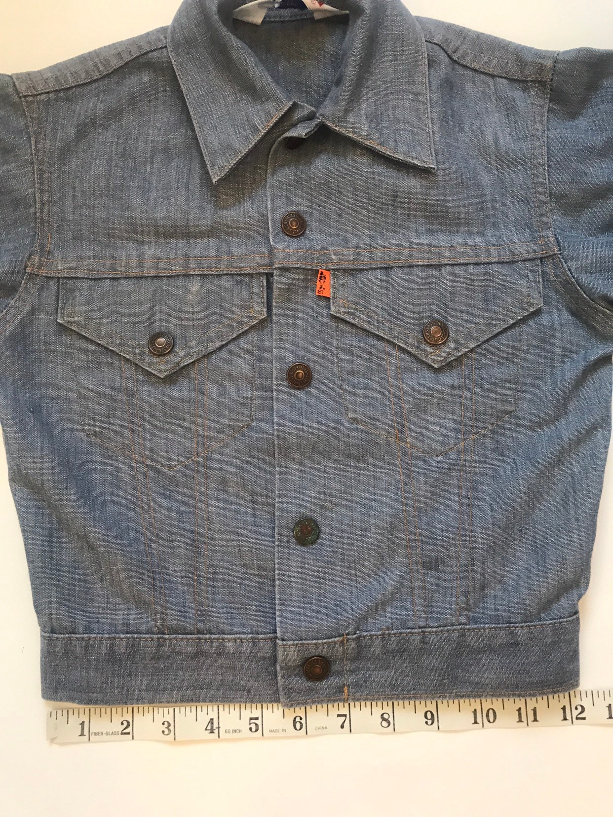 Vintage 1970's Levis Jean Jacket, Orange Tab, Levis Ranch