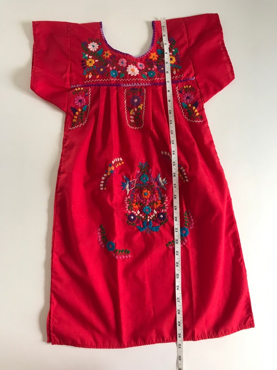 Vintage girls Oaxacan dress, size 6, 7, embroider… - image 9