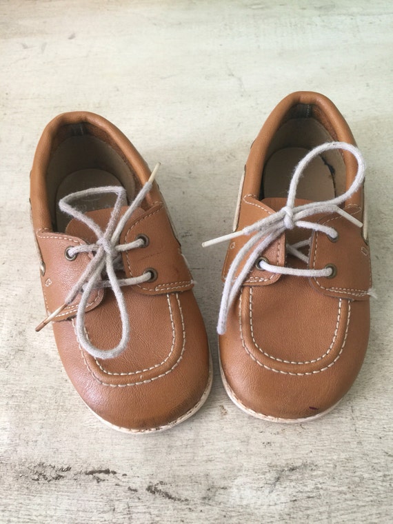 Vintage Baby Deer boat shoes, moccasins, leather … - image 2
