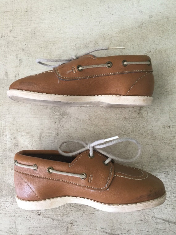 Vintage Baby Deer boat shoes, moccasins, leather … - image 4