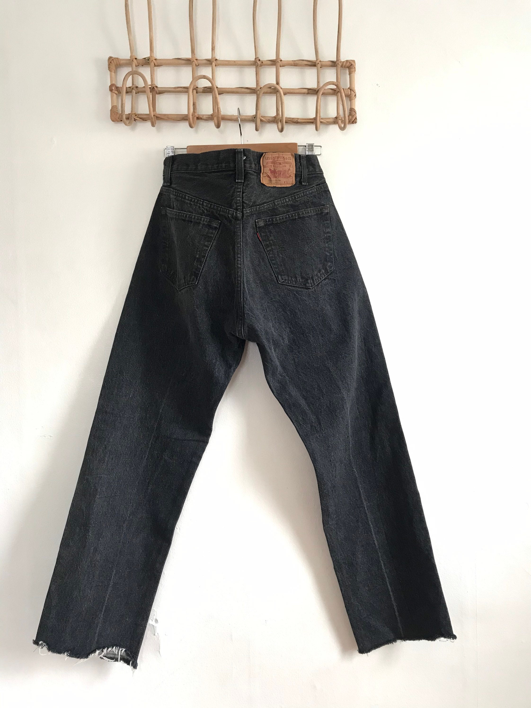 1980s, 90s, Vintage Levis 501 Raw Hem Jeans, Made in USA, Button Fly, Black Jeans, W32 L29, Red Tab Levis 501s, Black Jeans, High Rise - Etsy 1980s, 90s, Vintage Levis 501 Raw Hem Jeans, Made in USA, Button Fly, Black Jeans, W32 L29, Red Tab Levis 501s, Black Jeans, High Rise - Etsy
