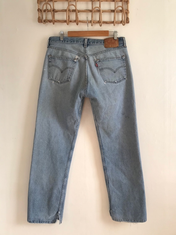 Made in USA Levis 501, vintage Levis jeans, 33”, … - image 2