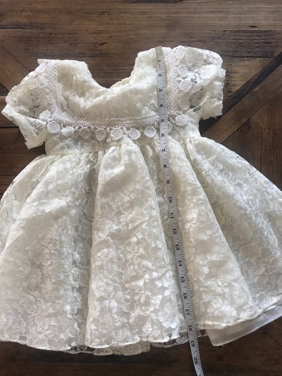 1990’s, Vintage lace toddler girls dress, made in… - image 9