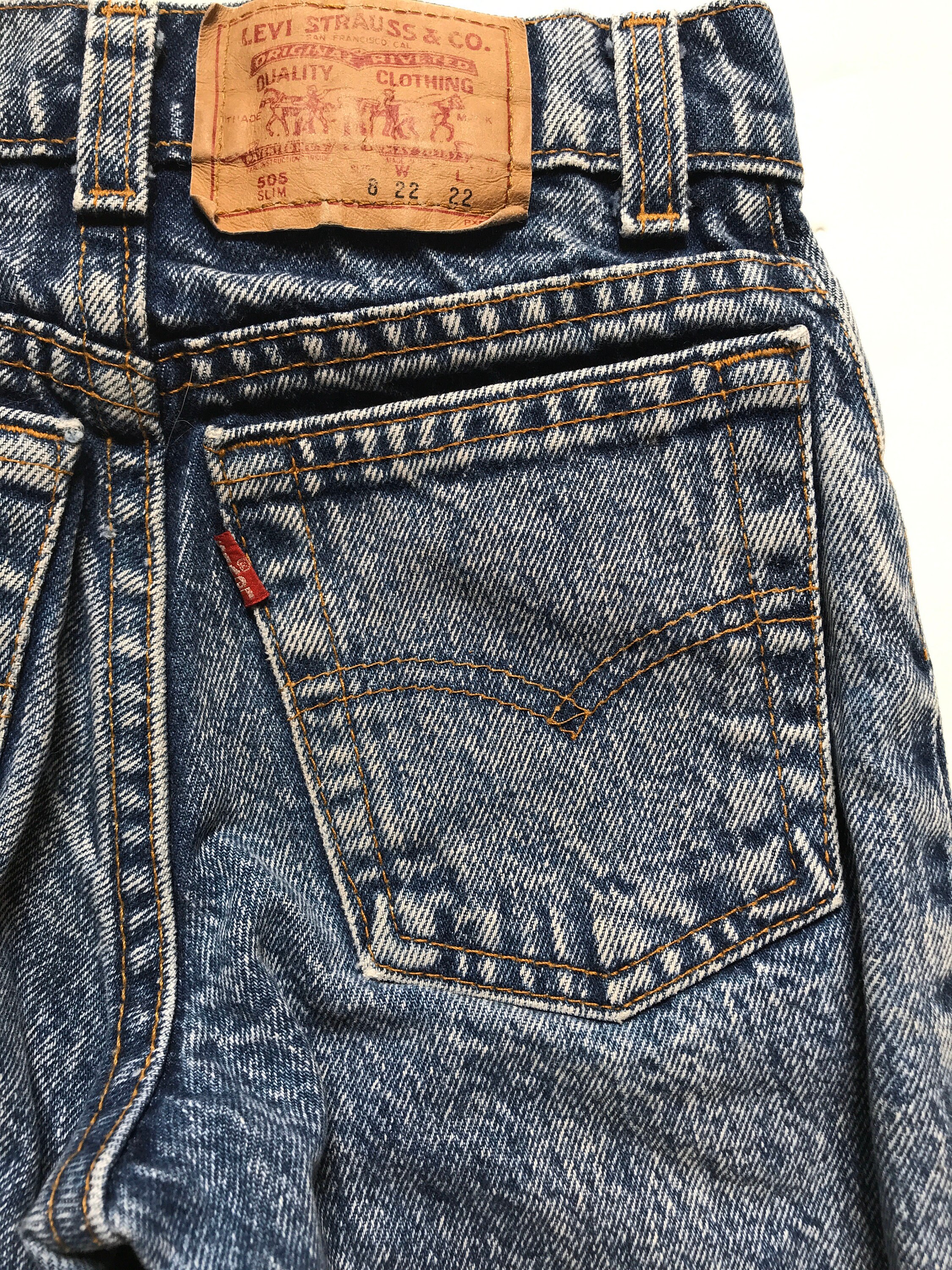Vintage Levis Jeans, Levis Kids Jeans, 1980's, 1990's, Size