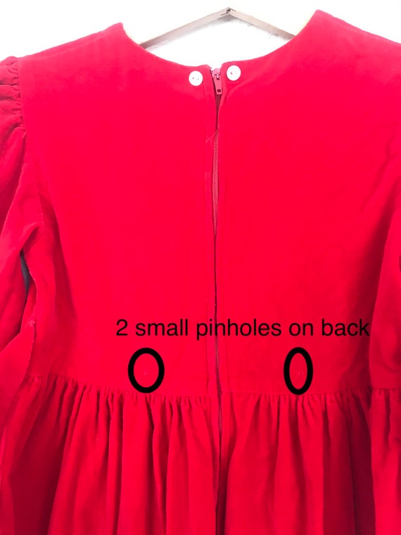 1970’s, 1980’s, Vintage toddler girls red velvet … - image 8