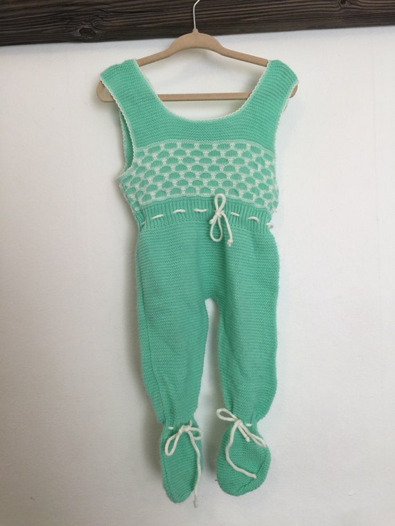 Handknit unisex baby jumper, baby overalls, 12 months, vintage knit baby , hippie baby, bohemian baby, boho baby, baby shower, kinfolk, doen