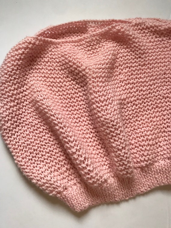 Chunky knit crop top, handmade knit top, bohemian