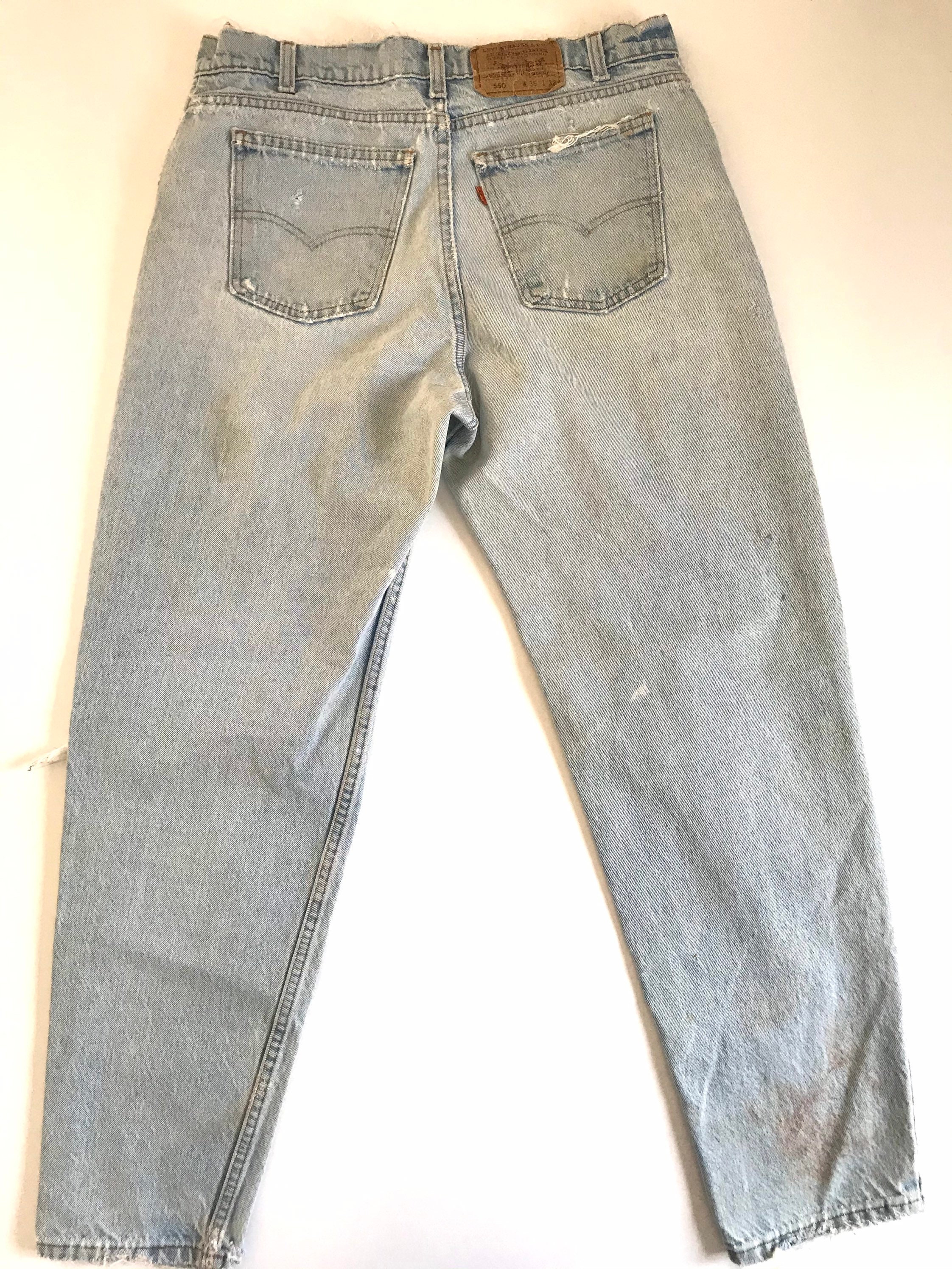 1980s, 1990s, Vintage Levis Jeans, High Rise, High Waisted, Ripped, Torn, Grunge, Lightwash, W34 L30, Well Worn, Distressed Denim, 550 - Etsy 1980s, 1990s, Vintage Levis Jeans, High Rise, High Waisted, Ripped, Torn, Grunge, Lightwash, W34 L30, Well Worn, Distressed Denim, 550 - Etsy