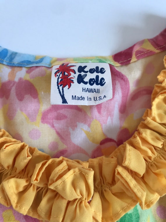 1990’s, Toddler girls Kole Kole Hawaiian floral d… - image 7