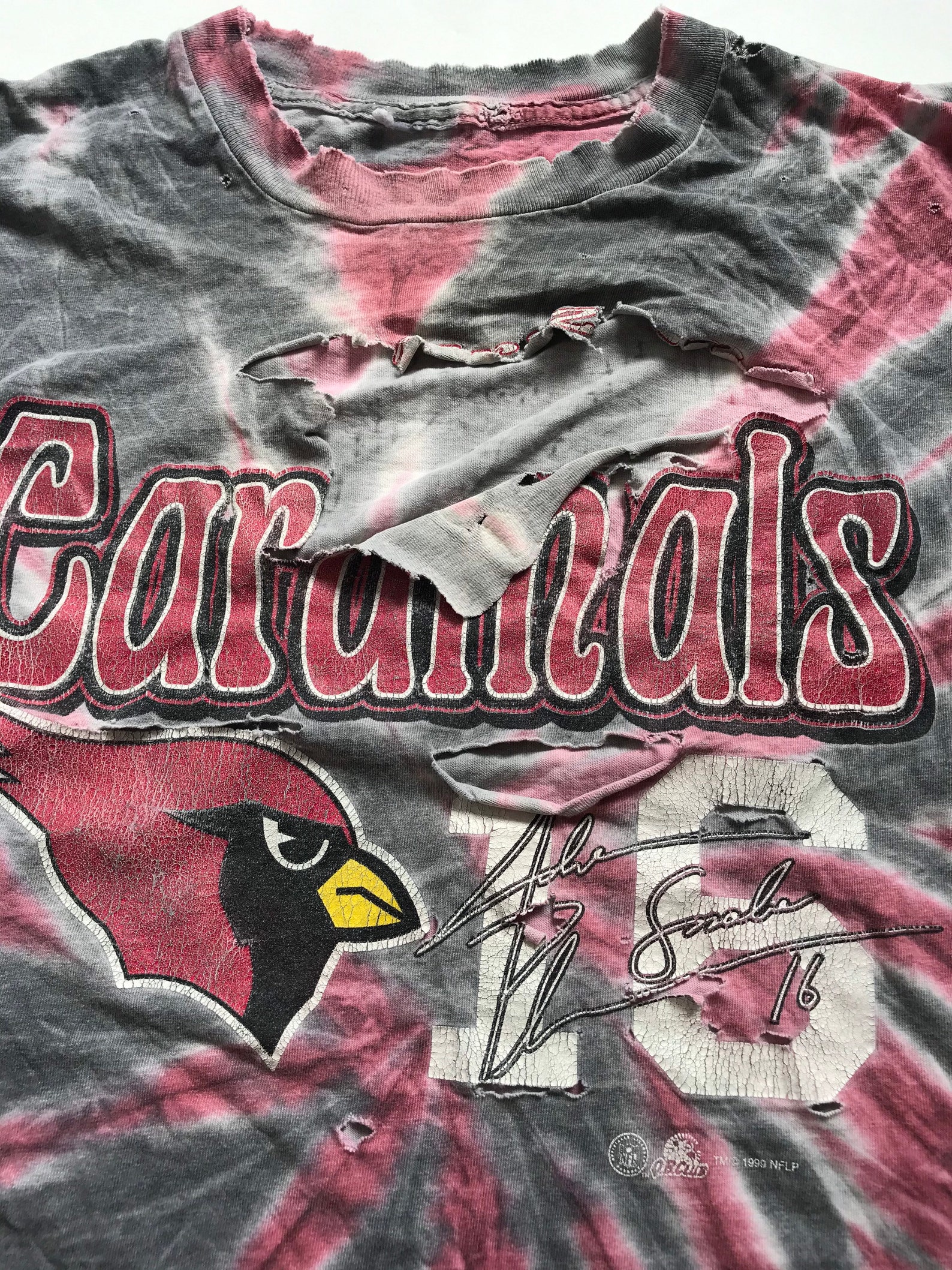 Large 90’s Arizona Cardinals Tee, Trashed Baseball Tee, 1990’s Tee ...