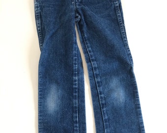 Vintage kids wrangler jeans, 6, 7, high rise, high waist, straight leg, 90’s kids jeans, wrangler, 1990’s, vintage jeans, denim, kinfolk