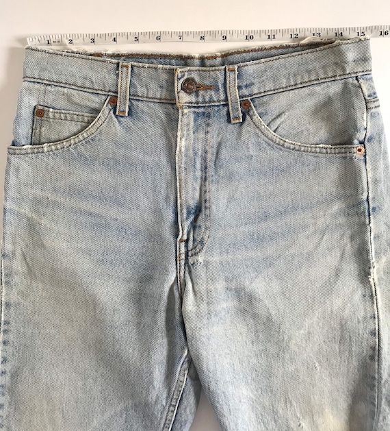 1990’s, Y2K, Cheeky ripped Vintage Levis jeans, orang… - Gem