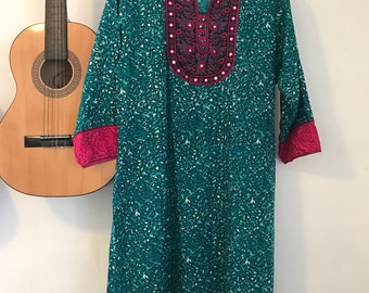 Vintage XL kaftan, indian dress, vintage hippie kaftan, tunic, oversized tunic, free People style, vintage bohemian dress, hippie dress,