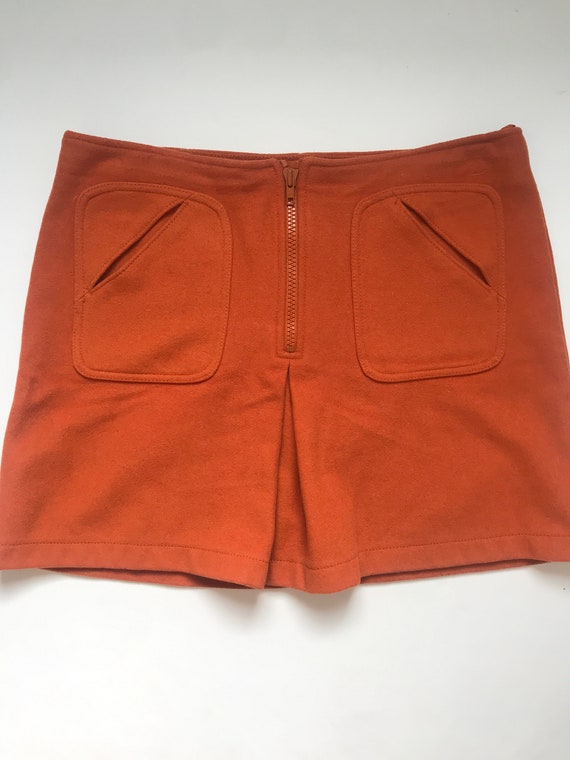 Vintage wool skirt, Rust tone bohemian skirt, mod… - image 3