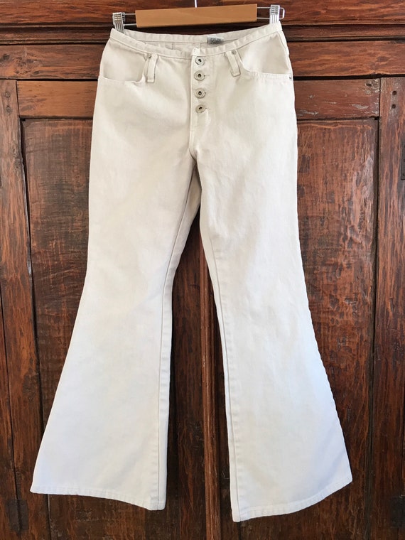 パンツ vintage made in USA LA GATE white denim Vintage Lady Maverick Straight Leg Jeans Women's 14 White