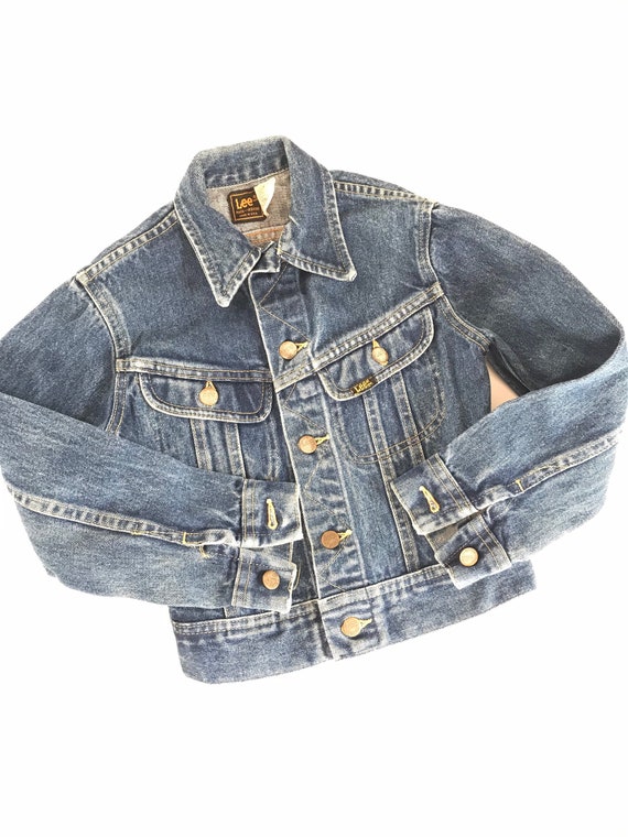 Vintage youth lee jean jacket, Union made, USA ma… - image 4