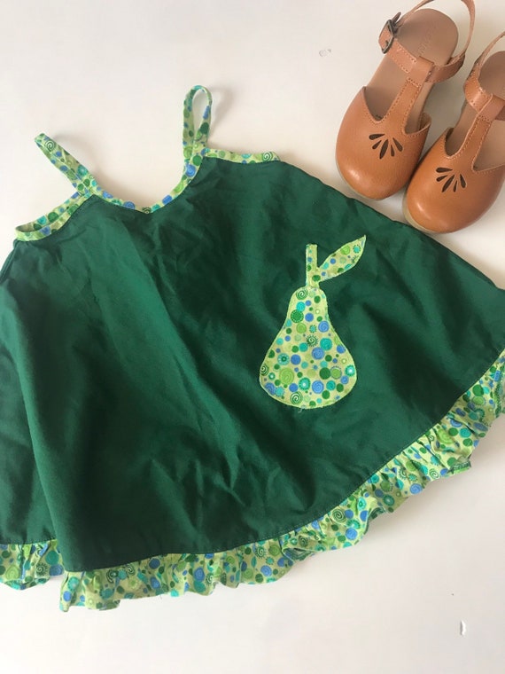 Vintage handmade girls swing dress, 12months- 2T, 