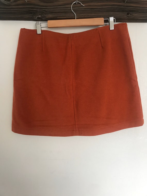 Vintage wool skirt, Rust tone bohemian skirt, mod… - image 4