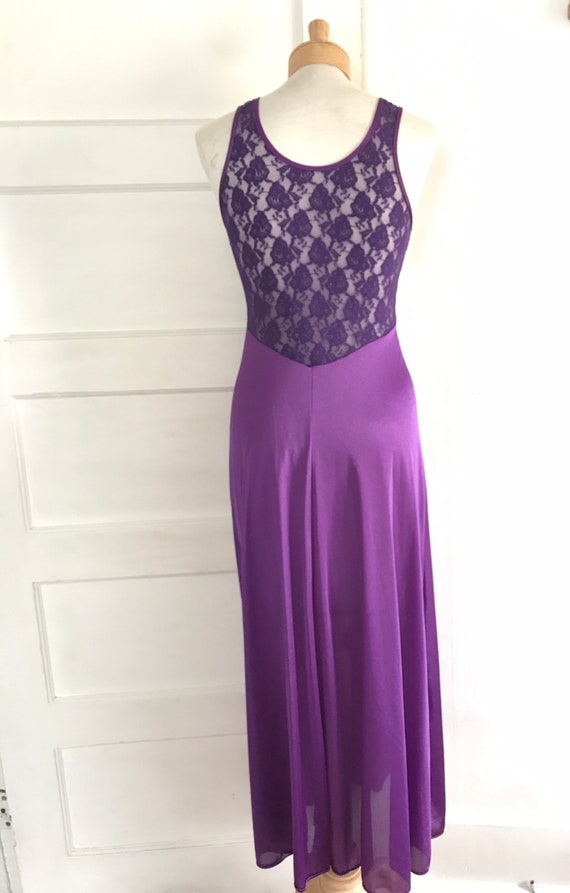 1980’s, 1990’s, Vintage lace slip, small, violet … - image 5