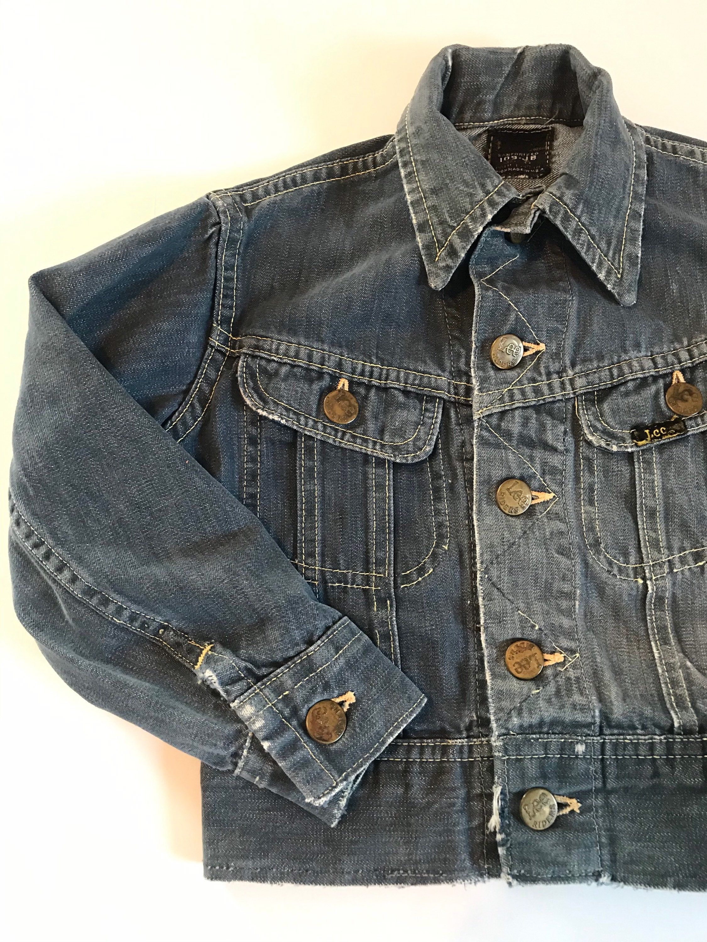 1960's Lee Riders Sanforized Denim Jacket 109-JB, Rare 1960's Lee Riders Sanforized Denim Jacket 109-JB, Rare