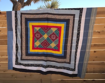 1970’s, vintage quilt, unfinished, quilt topper, vintage quilt topper, as is, cutter, project quilt, western blanket, kinfolk, retro, boho