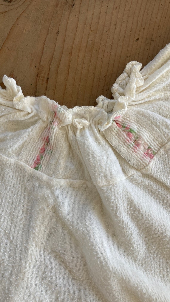 Vintage newborn baby girl two piece pajama set, s… - image 5