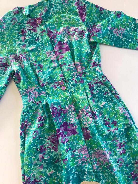 1980’s dress, floral pattern medium dress, design… - image 1