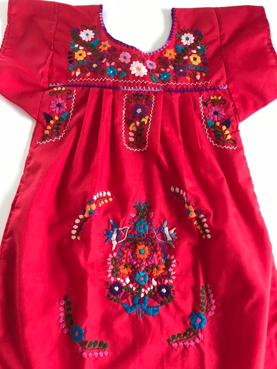 Vintage girls Oaxacan dress, size 6, 7, embroider… - image 7