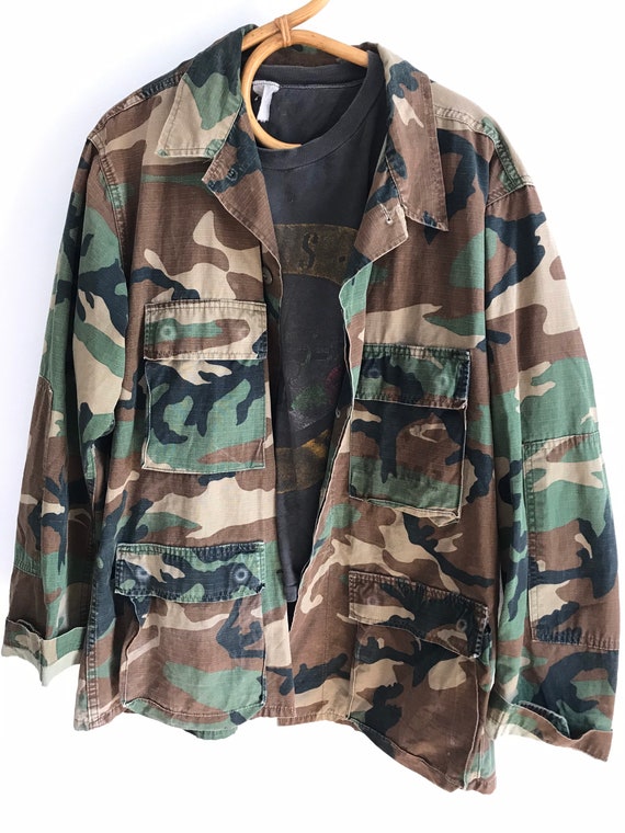 1990’s, Y2K, Vintage army fatigue, camouflage jack