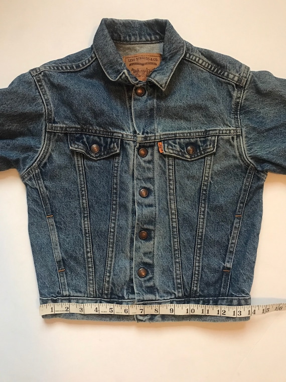 Vintage Levis trucker jacket, orange tab, kids je… - image 10