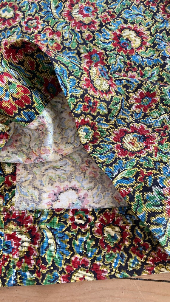 1980’s, 1990’s, handmade tapestry print cotton sk… - image 9
