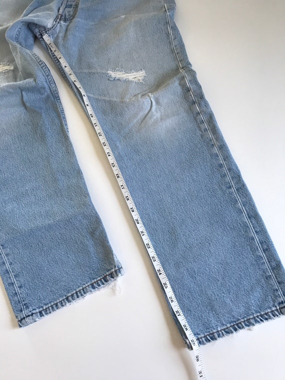 1990’s, Vintage Levis 501 jeans, well worn, holes… - image 10