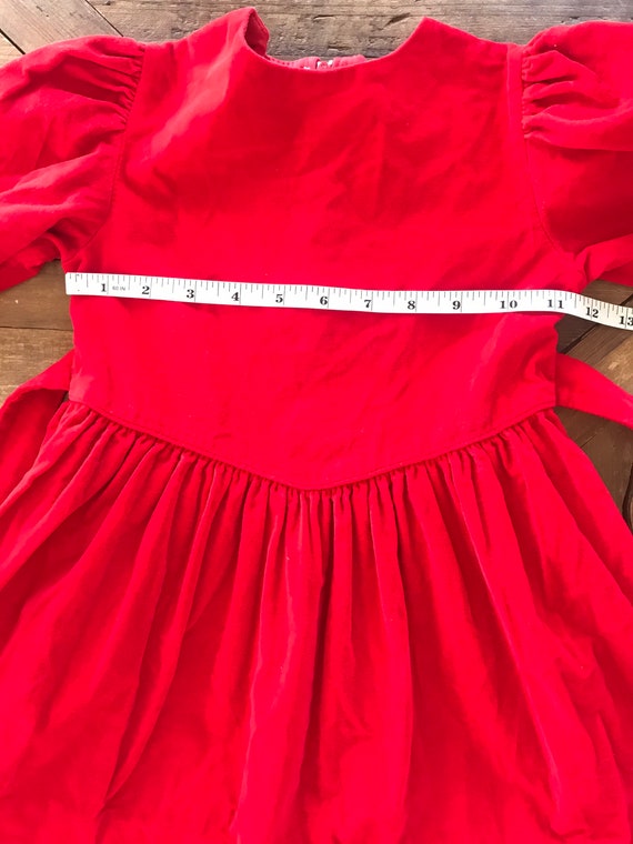 1970’s, 1980’s, Vintage toddler girls red velvet … - image 10