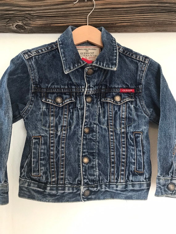 Vintage 3T Guess jean jacket, hippie kids, jean j… - image 1