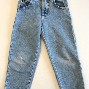 Vintage kids mom jeans, Lee jeans, size 5T, 6, high waisted kids jeans, 1990’s, Lee denim jeans, high rise jeans, toddler jeans, worn, faded