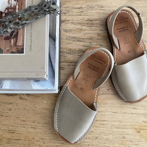 Handmade by mibo, leather childrens sandals, summer, pons like kids sandals, unisex, size 29, stone beige tone, Size 11.5, huarache, toddler